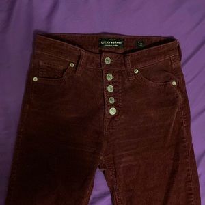 Maroon lucky corduroy pants